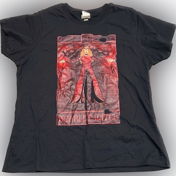 Marvel Wanda Maximoff / Scarlet Witch Women’s Black Tee (Sz XXL) - Picture 2 of 9